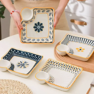 1_e6fbaf2e-fad0-4cac-97bf-d52ca99ccb9e_800x800.png Dumpling Plate with Vinegar Dish Household Ceramic Plate