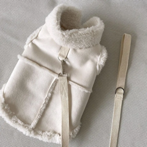Classic Solid Dog Vests Winter Fleece Warm Pet Dog Clothes