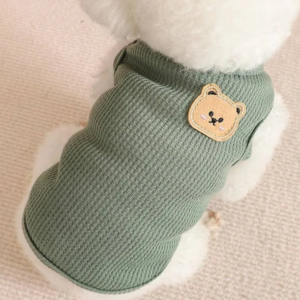 Fashion Bear Vest Pet Dog Clothes Cat Solid T-shirt