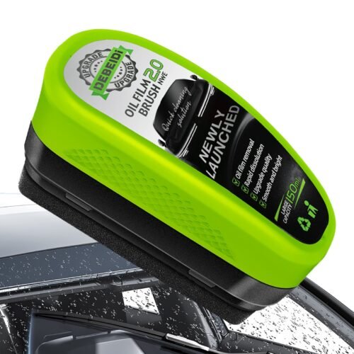 Car Glass Oil Film Remover with Sponge Cleaning Brush