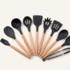 9 Pcs Silicone Spatula Heat-Resistant Soup Spoon