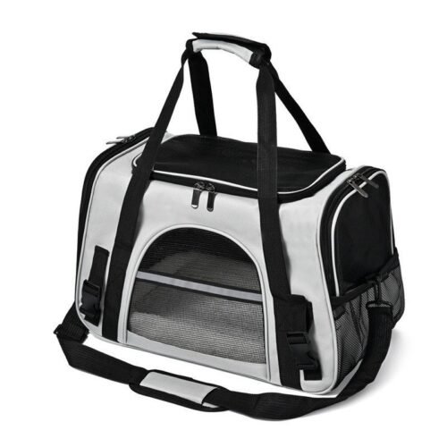 Foldable & Expandable Pet Carrier Bag - Mesh Breathable Cat/Dog Travel Bag
